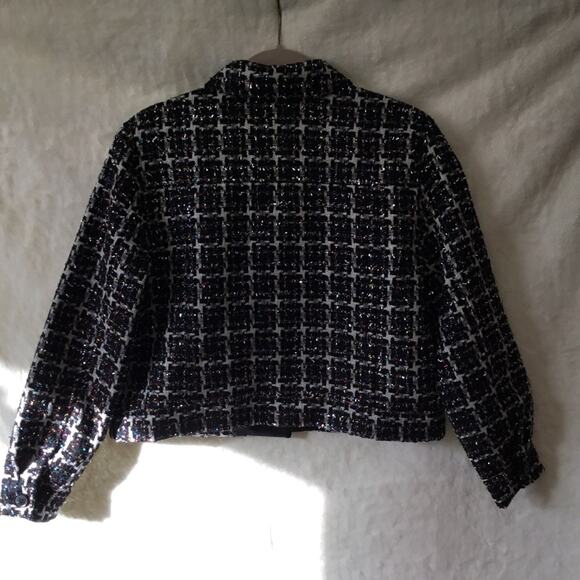 Loft Multi-Color Lurex Tweed Cropped Jacket - Picture 8 of 14